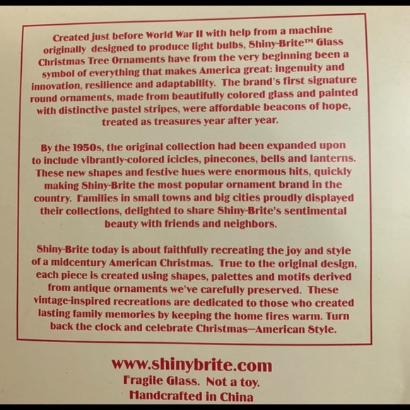 Christopher Radco Shiny Brite Christmas Retro Ornaments - Picture 2 of 3